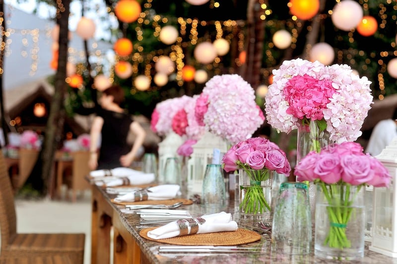 Wedding dinner table